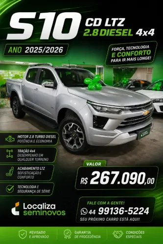 Chevrolet S10 Pick-up LTZ 2.8 TDI 4X4 CD Dies.aut 2026