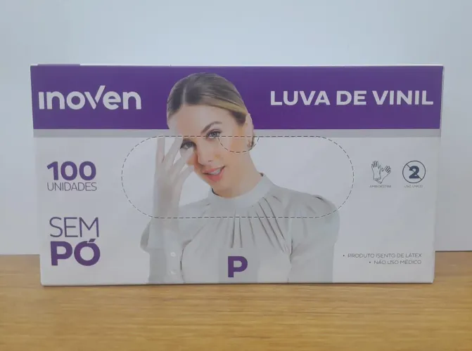 Caixa de Luvas Vinil sem pó tamanho P