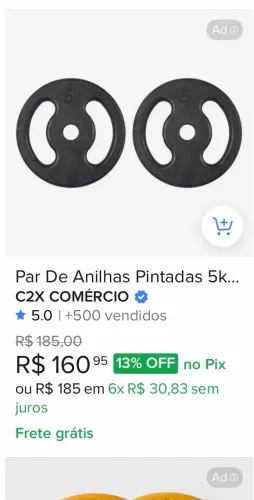 Vendo anilhas de ferro pra academia