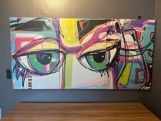Quadro Decorativo Abstrato - Painel Moderno com 3 Peças