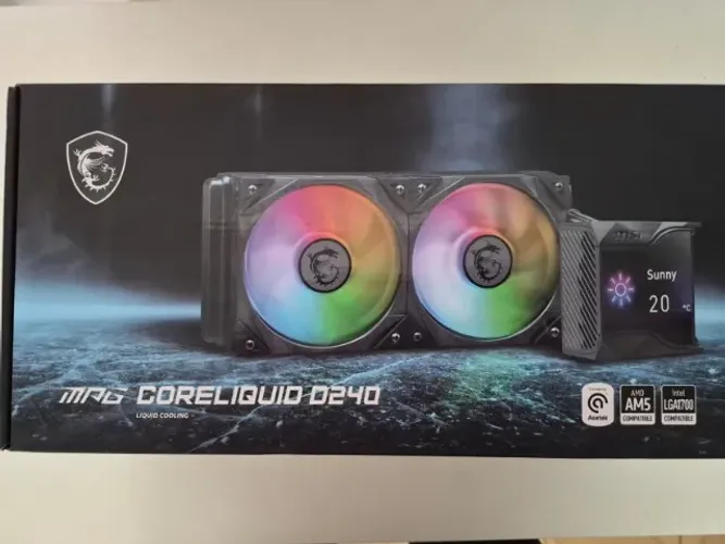 Water Cooler MSI MPG Coreliquid D240, ARGB, 240mm, Preto