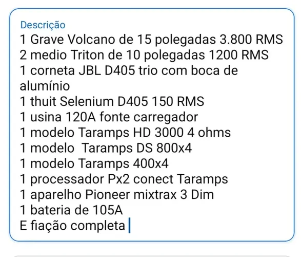 VENDE SE SOM AUTOMOTIVO POUCO TEMPO DE USO