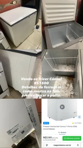 Freezer cônsul 309L