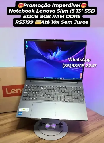 Promoção Imperdível Notebook Slim 3 i5 13ª SSD 512GB Até 10x Sem Juros