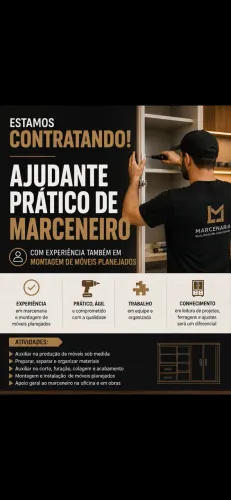 Contrato auxiliar prático de marceneiro 