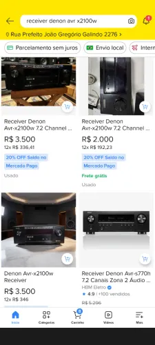 Reciver denon avr x2100w
