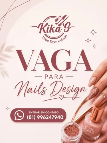 Vaga para Nails designer ( Salão de alto Fluxo)