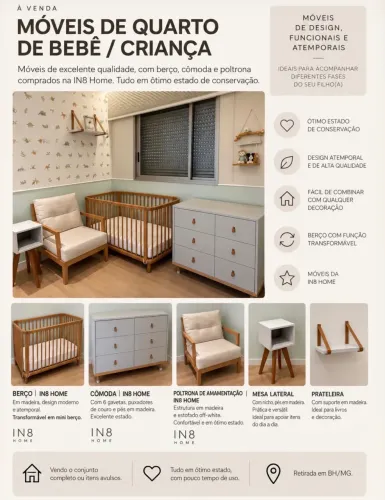 Móveis de quarto de bebê/criança - Ótimo estado