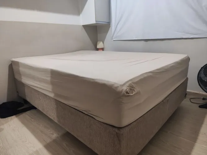 Cama box de casal + colchão