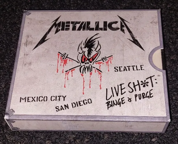 Box Metallica Live Shit Binge & Purge 3 cds + 2 dvd importado raro novo 