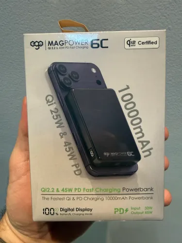 Powerbank Qi2 Magnético EGO MagPower 6C 10000mAh 45w PD Slim