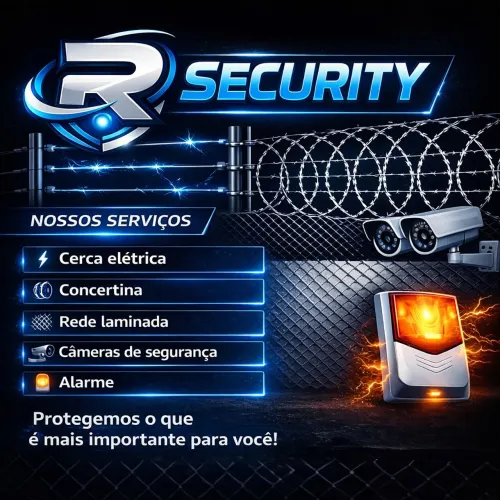 Cerca elétrica, câmeras, alarme, concertina, rede laminada 
