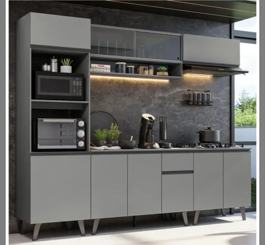 Armário cozinha com torre quente