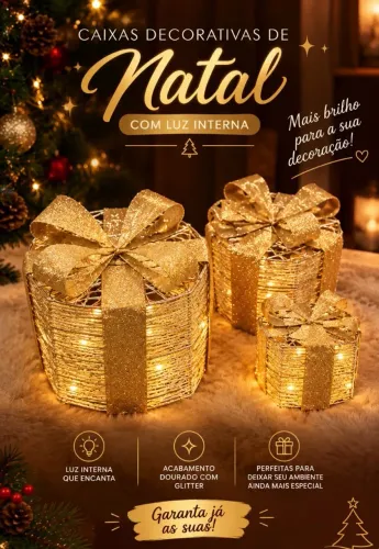 Caixas decorativas Natal