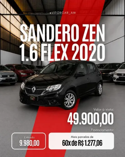 Renault Sandero Zen Flex 1.6 16V 5P Mec. 2020