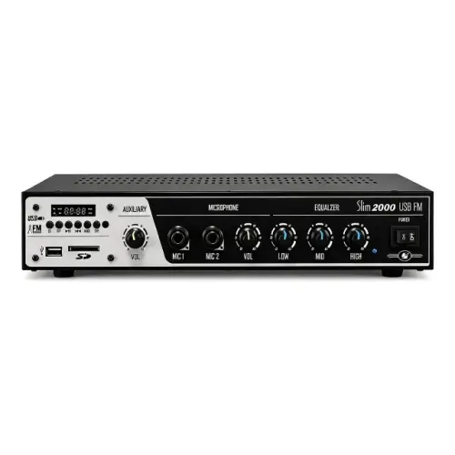 Amplificador Slim 2000 C/ Radio Fm / Usb /sd Card 120w Frahm