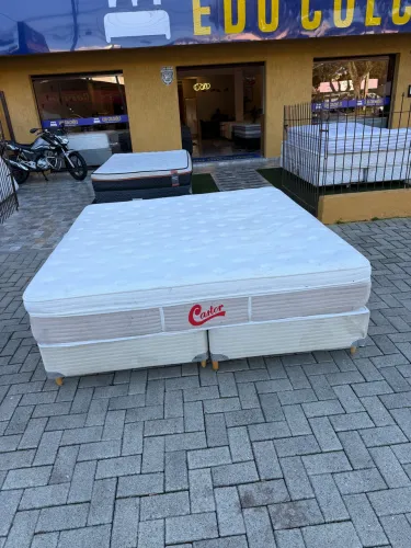 Colchão KING CASTOR + base box USADOS - Entrego HOJE! 