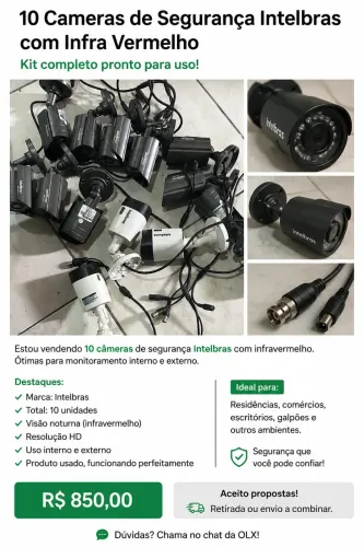 Câmeras de segurança intelbras