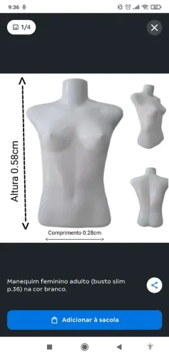 Manequim busto casca de ovo com brilho 4 unidade aceito cartão 