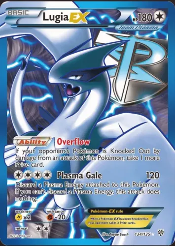 Carta pokémon Lugia-EX 134/135