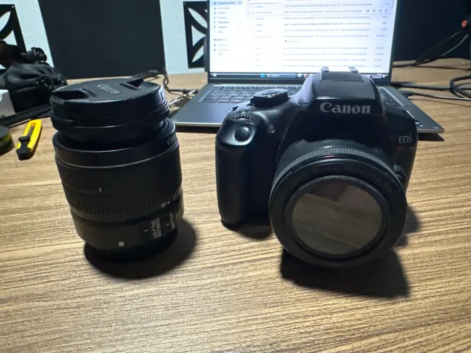 Câmera Cânon Rebel t6 com 2 lentes