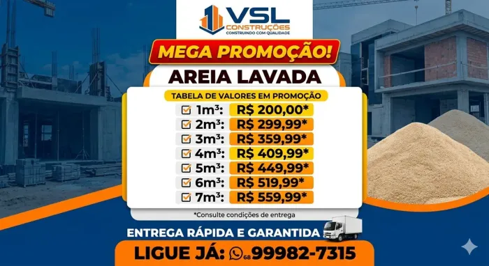 Areia lavada
