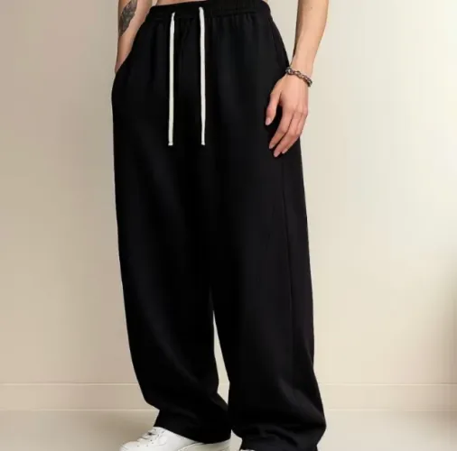 Calça Baggy de Moletom Cargo