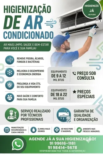 HIGIENIZAÇÃO DE AR CONDICIONADO