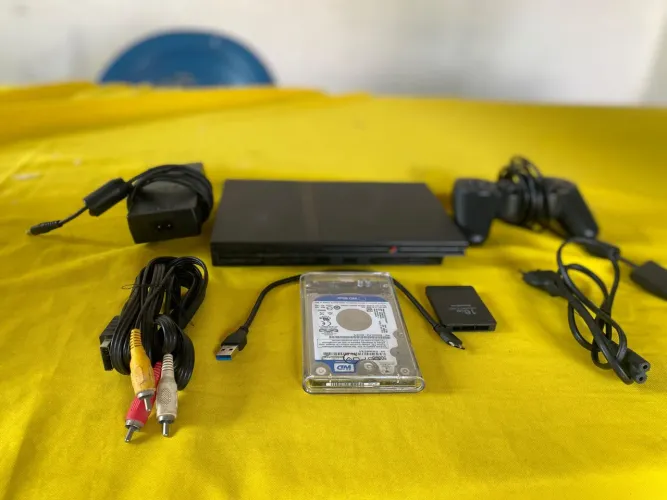 PS2 com HD de 500 com vários jogos