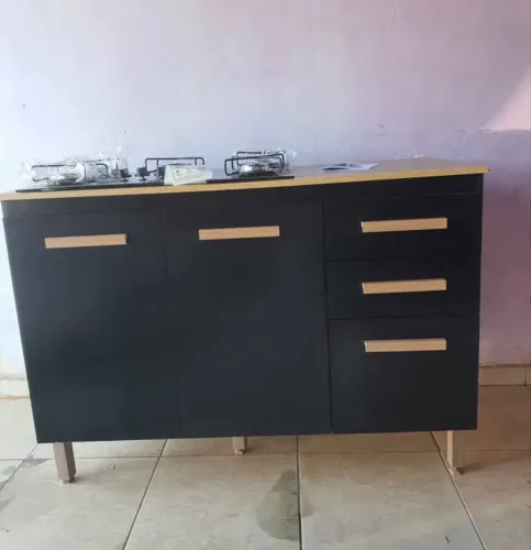 Balcão com fogão cooktop 5 bocas novo