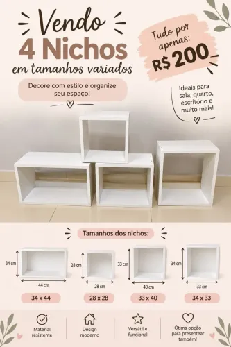 4 Nicho organizador, por R$ 200,00