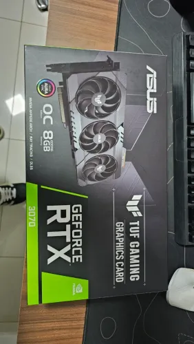 Placa de Vídeo ASUS TUF Gaming RTX 3070 8GB - Completa (Como Nova)