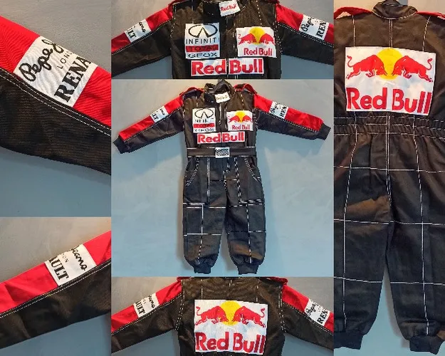 Macacão Fantasia Infantil Corrida Unissex RedBull