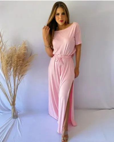 Conjunto Longo Rosa