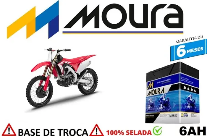 Bateria Moura 6Ah Honda Crf 250cc Automotiva          
