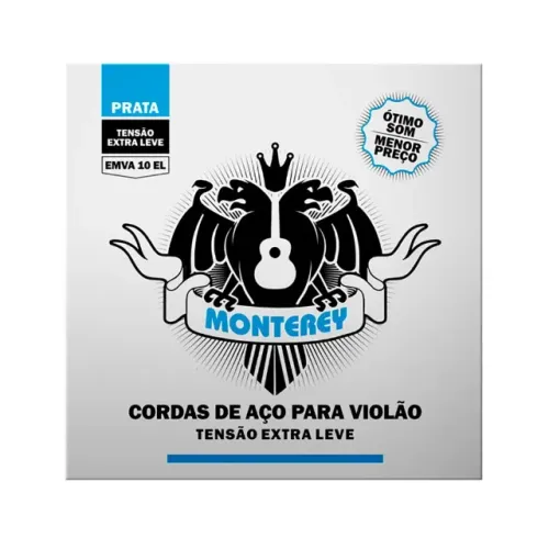 Corda  P/ Violão Aço Monterey Prata EMVA10 EL 10/47 - EC0348
