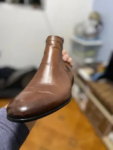 Sapato bota cano alto Santinato marrom