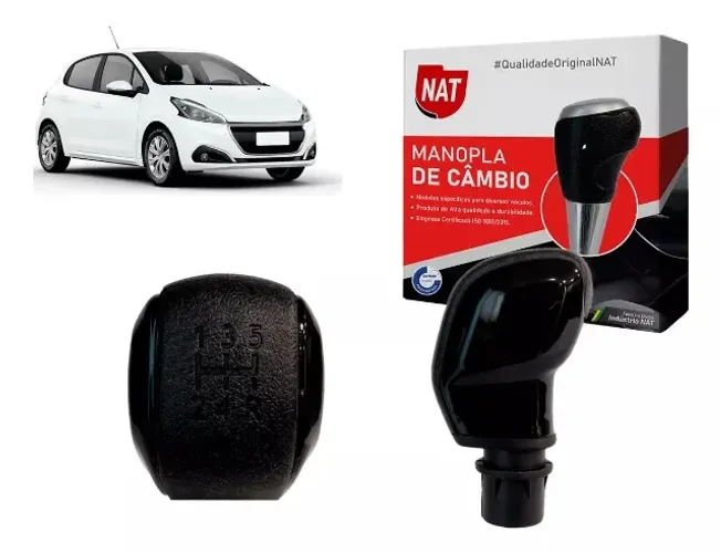 Manopla de Câmbio Peugeot 208 Ano 2014 Até 2020 C/ 5 Marchas