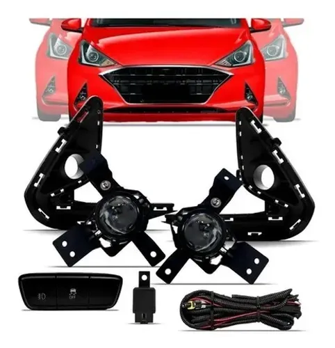 Kit Farol Milha Hyundai Hb20 / Hb20s 2020 2021 - Botão Original