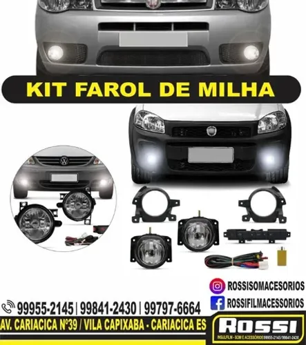 Kit Farol de Milha/ Neblina Para Veículos Com Botão Modelo Original - Consulte
