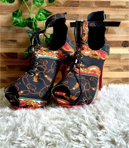 peep toe preto