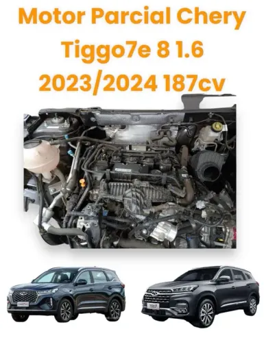 Motor Parcial Chery Tiggo 7e Tiggo 8 1.6 2023/2024 187cv com nota fiscal