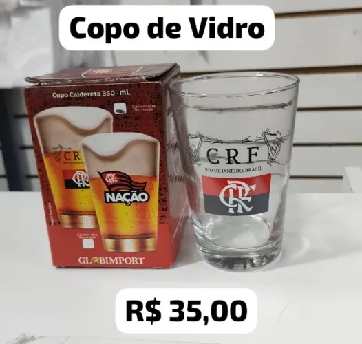 Copo de vidro do Flamengo