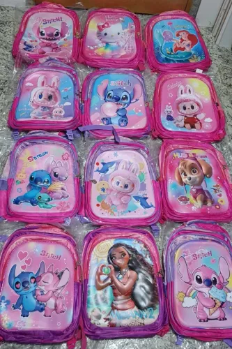 Kit Mochila infantil 3D - mochila+estojo+lancheira 