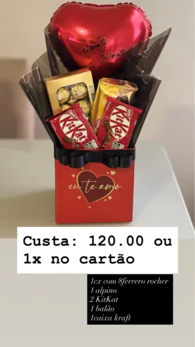 Cesta de chocolates para presentear