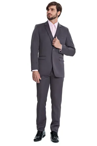 PROMO Aluguel de Ternos Slim Corte Italiano - cinza Chumbo