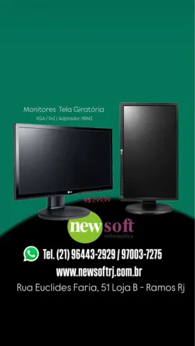 Monitor 19 Tela Giratória LG - VGA/DVI/HDMI