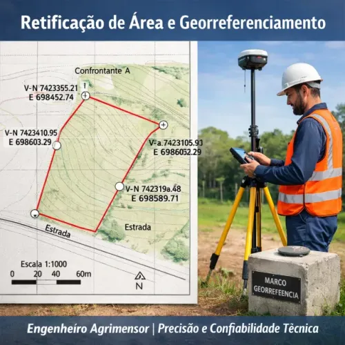 Retificação de Área e Georreferenciamento | Engenheiro Agrimensor