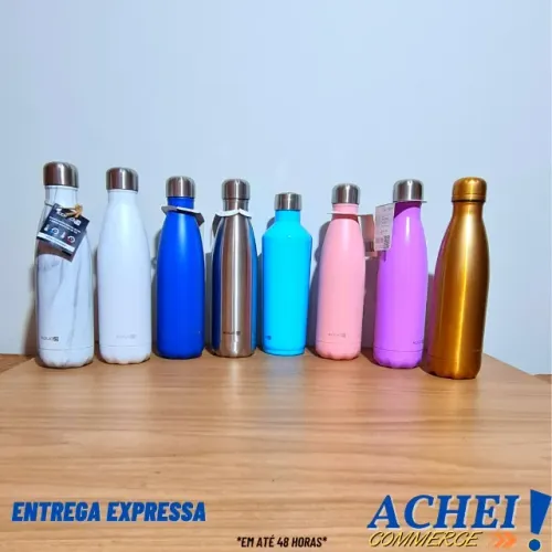 Garrafas Térmicas kouda Inox 500ml - Diversas Cores - Nova