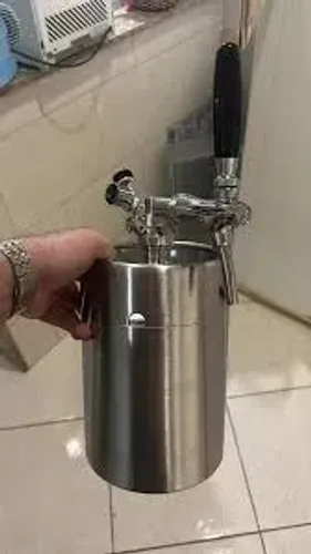 Chopeira 5l Torneira Italiana Mini Keg Barril Inox